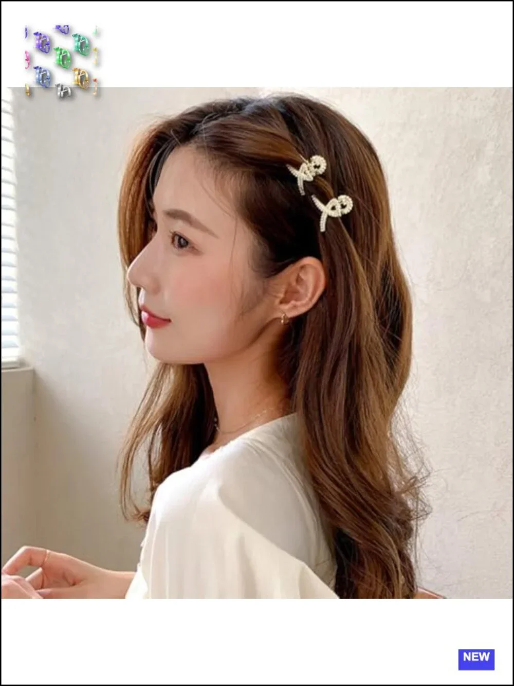 8pcs Pearl Claw Clip Hair Clips for Women, Sweet Barrettes, Non-slip Mini Claw